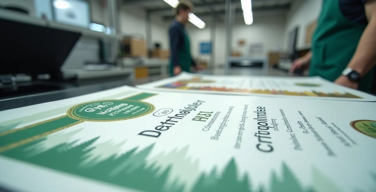 Certifications et labels d'impression durable pour packaging écologique
